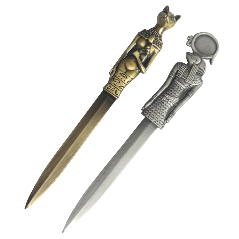 Vintage Letter Opener Sun God Totem Decoration Letter Opening Bookmarks Metal Notebook Decoration Clamp Planner Accessories