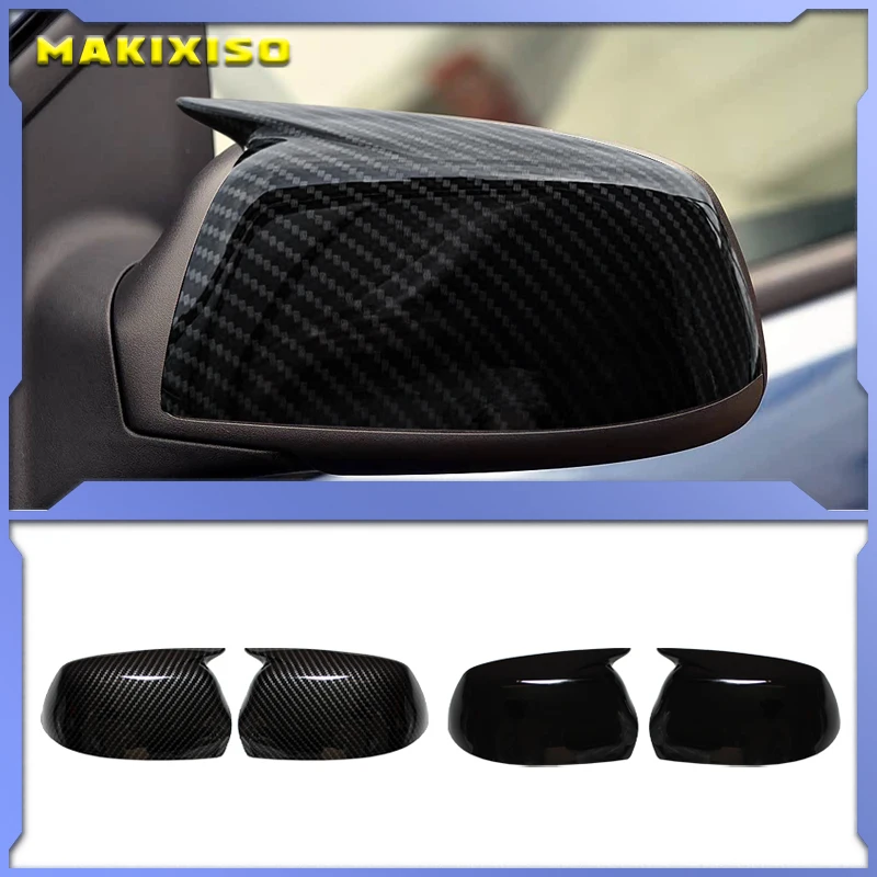 

For Ford Focus MK2 2005-2008 2PCS Rearview Side Mirror Cover Wing Cap Carbon fiber look Car exterior parts