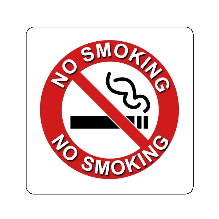 NO SMOKING PROHIBITED DECAL STICKER SIGN MANY SIZES