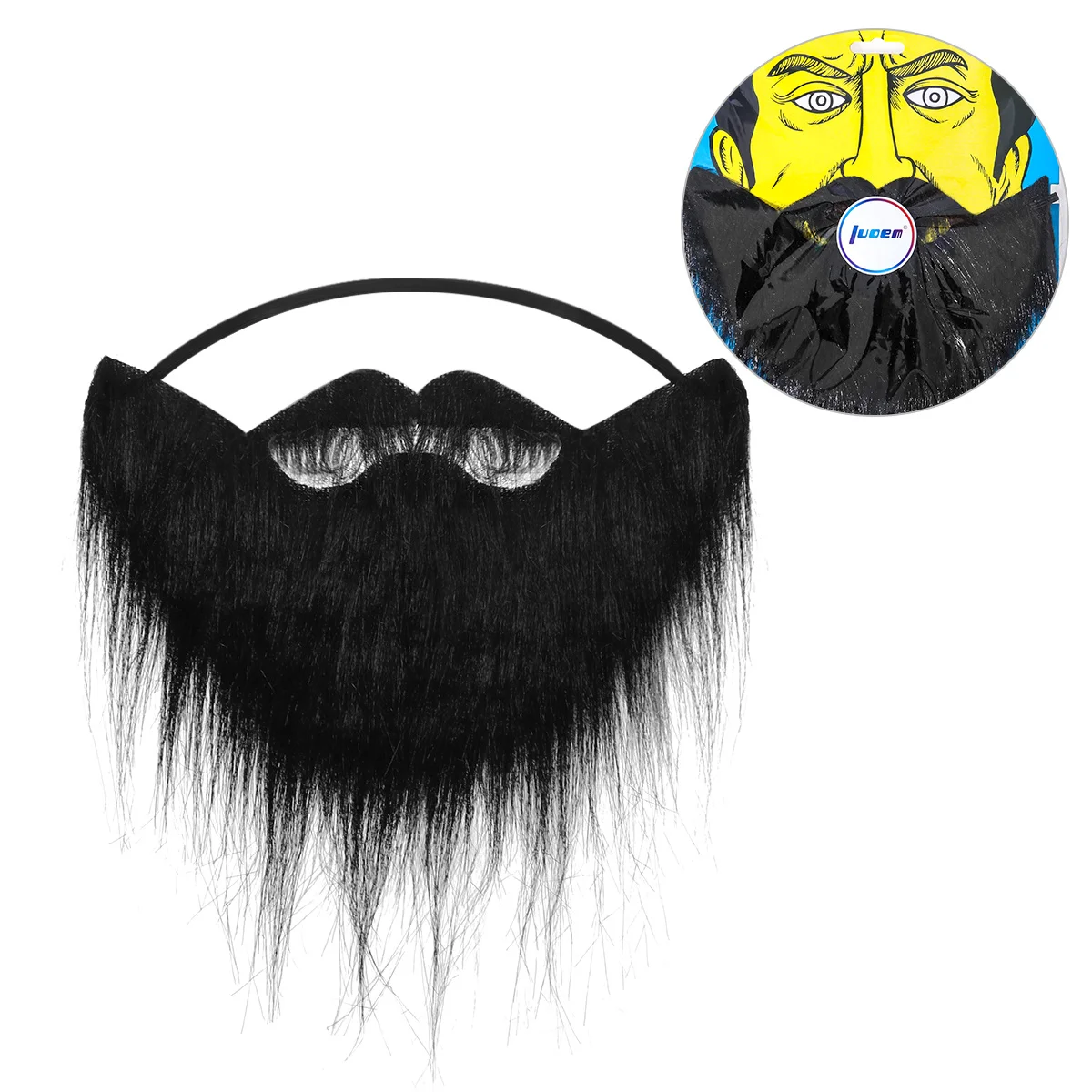 Elastyczny pasek sztucznej brody czarnej na Halloween, kostium, imprezę, śmieszne wąsy, akcesoria festiwalowe dla dorosłych i dzieci, kostium na Halloween.