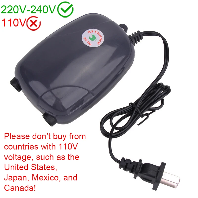Aquarium Oxygen Air Pump Fish Tank Compressor Ultra Silent Oxygenator Bubble Aerator Portable Aquarium Accessories 220V 3W 5W