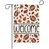 Welcome Fall Football Garden FLag Double Sided Autumn maple leaves Pumpkin Garden Flags for Harvest Thanksgiving Halloween F llz