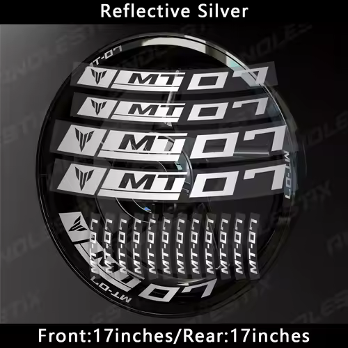 AnoleStix Reflective Motorcycle Wheel Sticker Hub Decal Rim Stripe Tape For YAMAHA MT-07 MT07 - Image 24