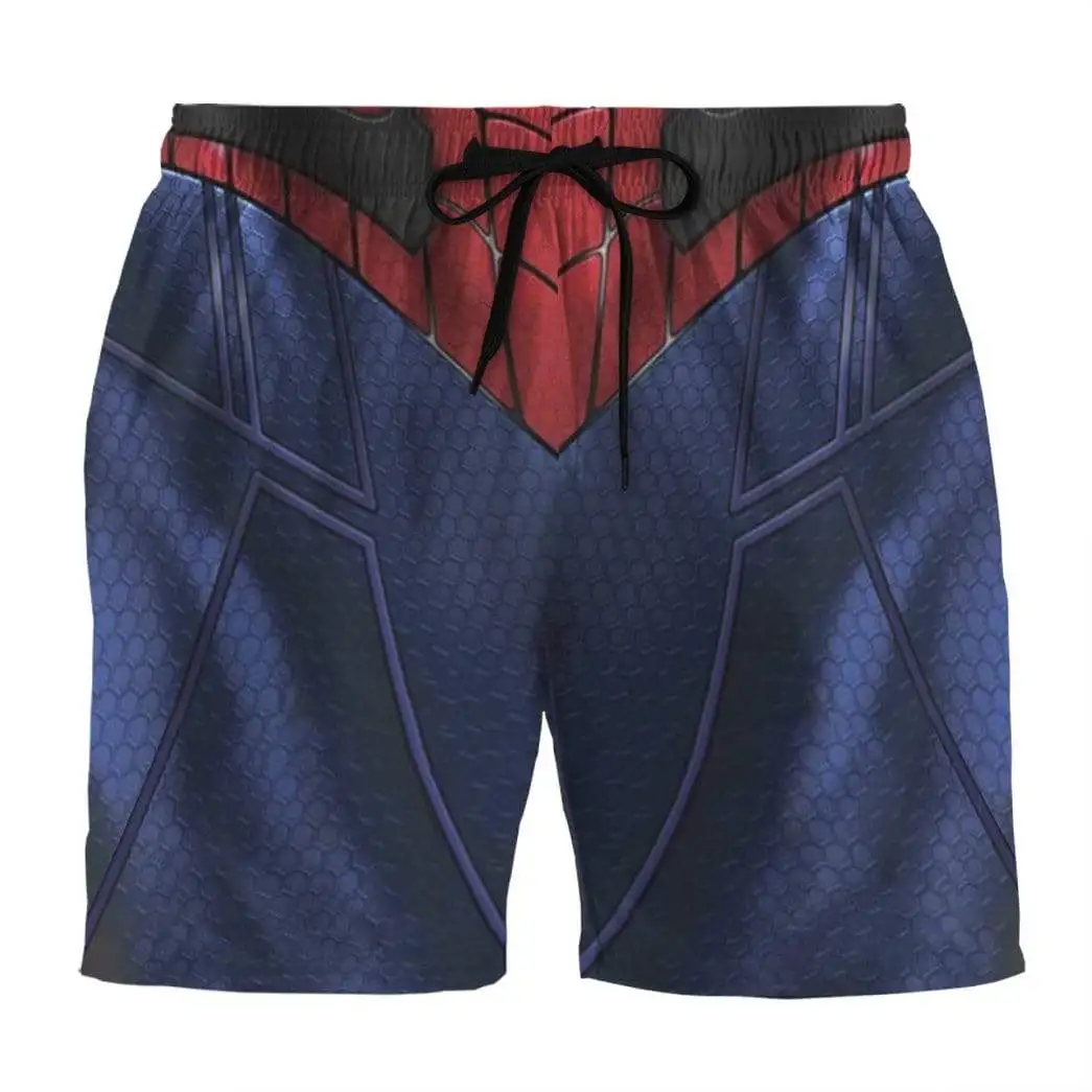 Men Drawstring Swim Trunks Featuring Futuristic, High-tech Style Print Suitable Surfing The Beach, The Pool, Vacations, Parties.