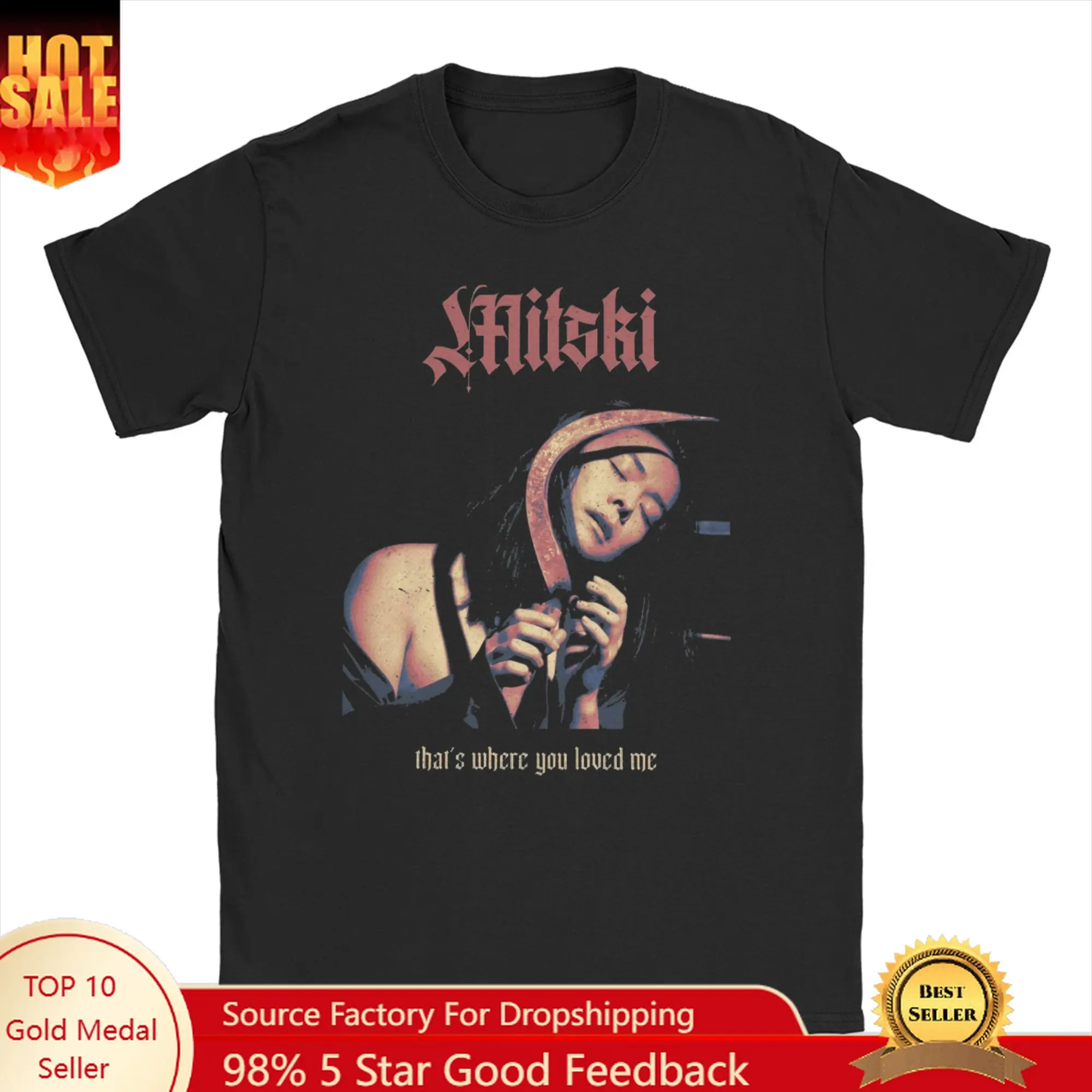 

Mitski T Shirt Summer This is my girl 90s Novelty T Shirts Mens Cotton O-Neck Oversized Clothing Short-Sleeve Vintage Tshirt