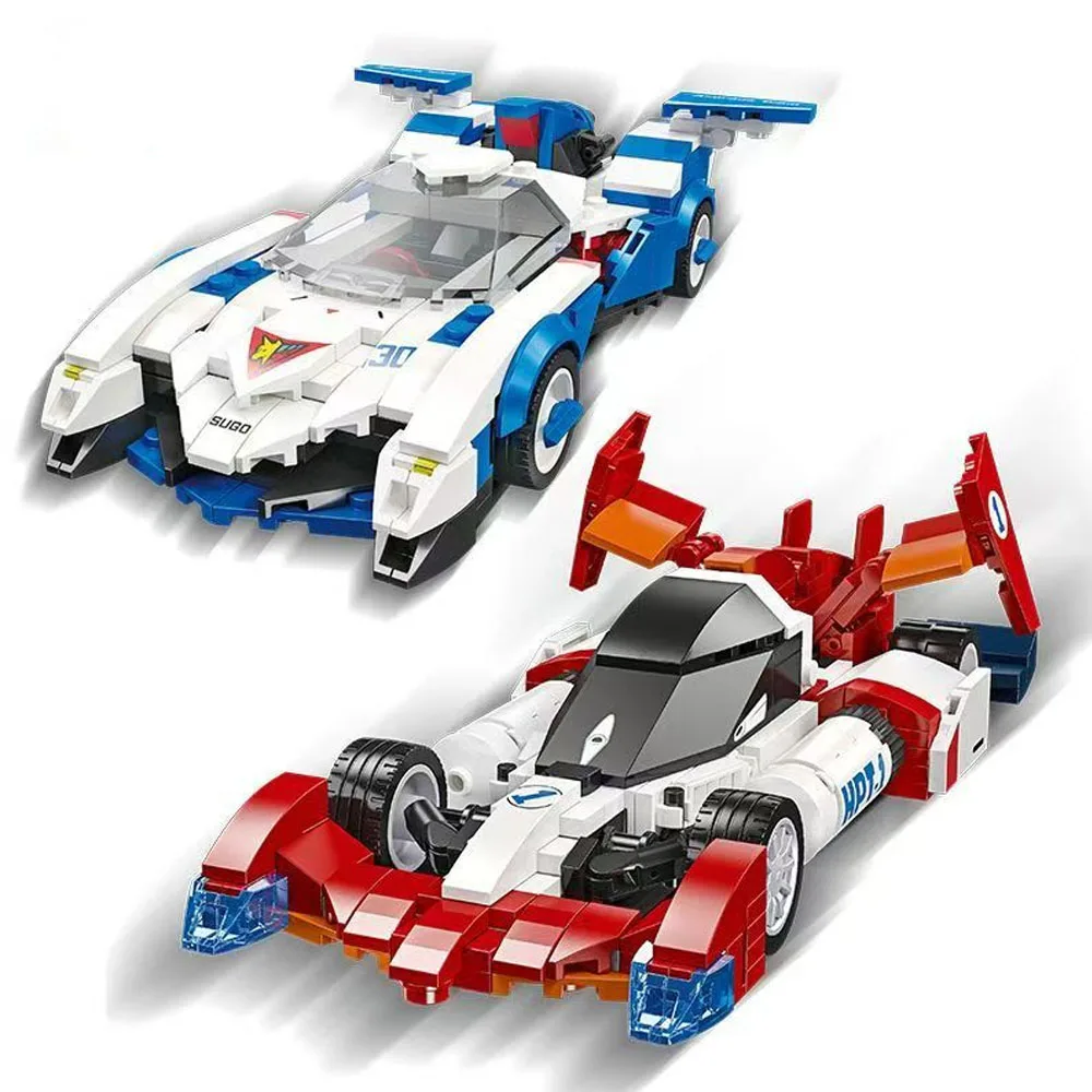 Technische Anime-spellen Astras GPX Sprot auto moc Bouwsteen Ridder Bespaar Toekomst GPX Cyber Formule model geschenken kinderen Kerstmis