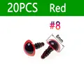 20pcs Red Size 8