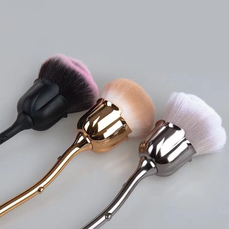 Flower Nail Brush For Manicure Rose Nail Art Brush Nail Accesories Tools Popular Round Small Gel polish Dust Cleaning Brushes