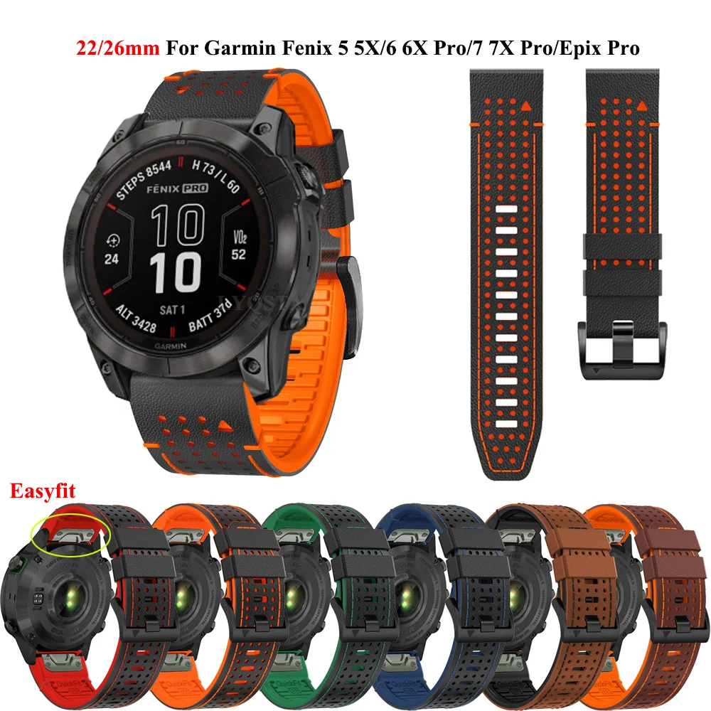 26mm 22mm Strap For Garmin Fenix 7X 7 6X 6 Pro 5X Plus Quickfit Watchband Forerunner 945 955 965 Enduro Epix Pro Gen 2 Bracelet