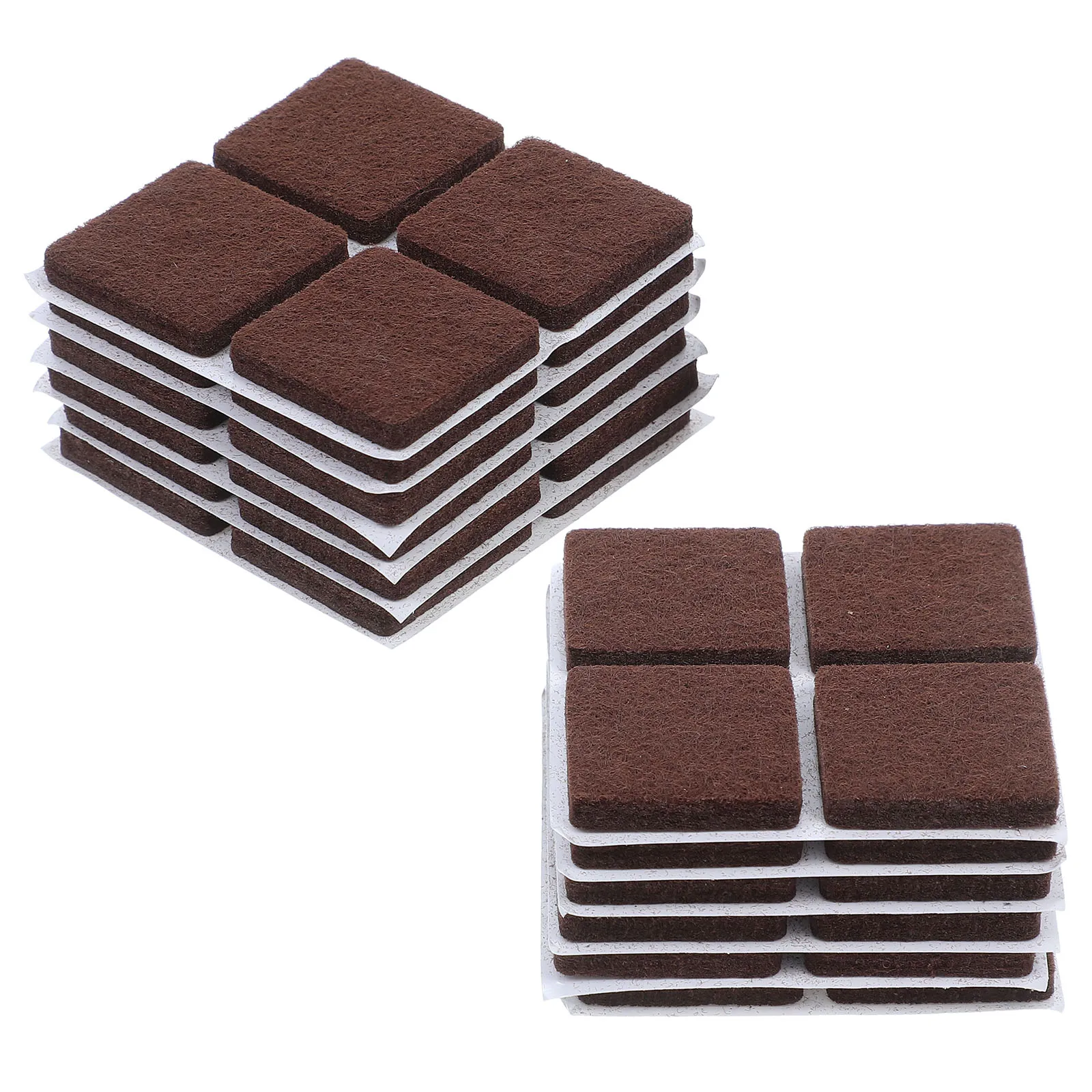 48個入り 厚手フェルト家具パッド 正方形 椅子脚 床保護パッド 高耐久 木材/硬材用 粘着式 滑り止め脚パッド