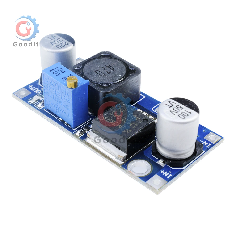 3A einstellbares DC-DC-Abwärtsmodul 3,2–35 V auf 1,25–35 V mit Geräuschfilter und Präzisionspotentiometer für Arduino/Stromversorgung DIY