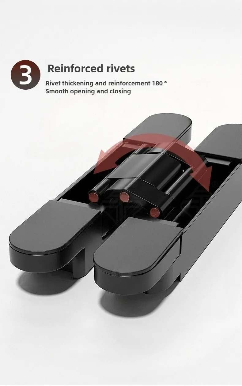 40/80 kg 2 Stück/Set Scharniertürbeschläge für Möbel, verdeckte Holztür, Falttür, verstellbare verdeckte Form, Tragfähigkeit – Detail 11