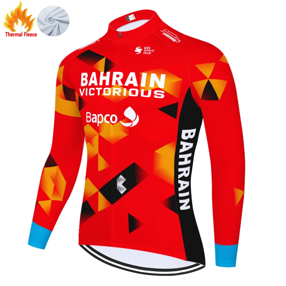 2024 proteam winter fleece BAHRAIN cycling jersey men maillot ciclismo hombre эндуро ropa enduro maglia велоодежда для мужчин