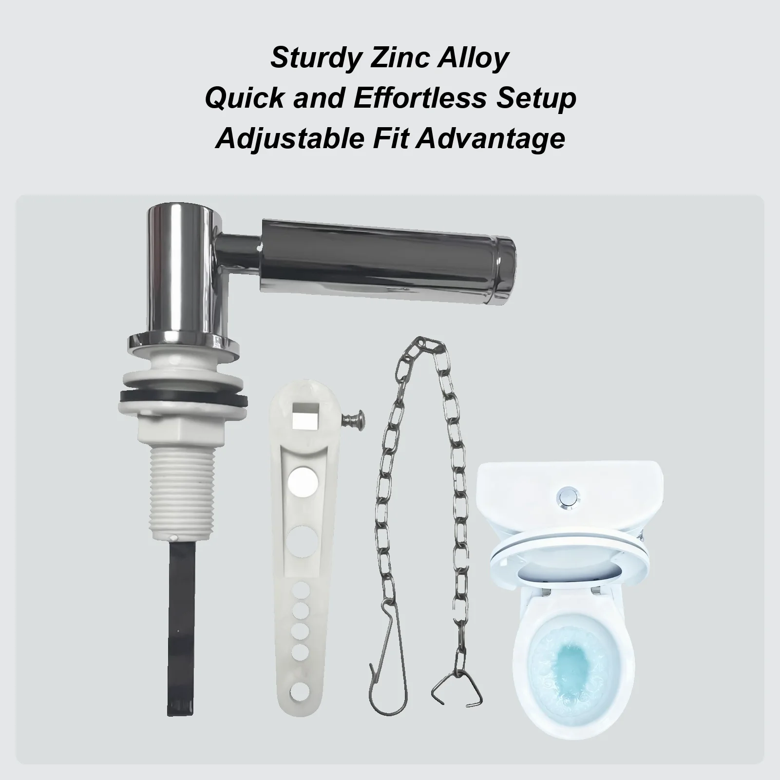 

Запасной комплект для смыва унитаза, детали из цинкового сплава с регулируемым рычагом, рычаг ручки унитаза для лодки на колесах, морской жилой промышленности