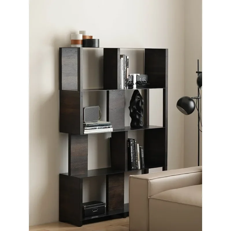 Light retro wabi-sabi industrial style YUZU4-layer bookshelf display rack | Tree squeak