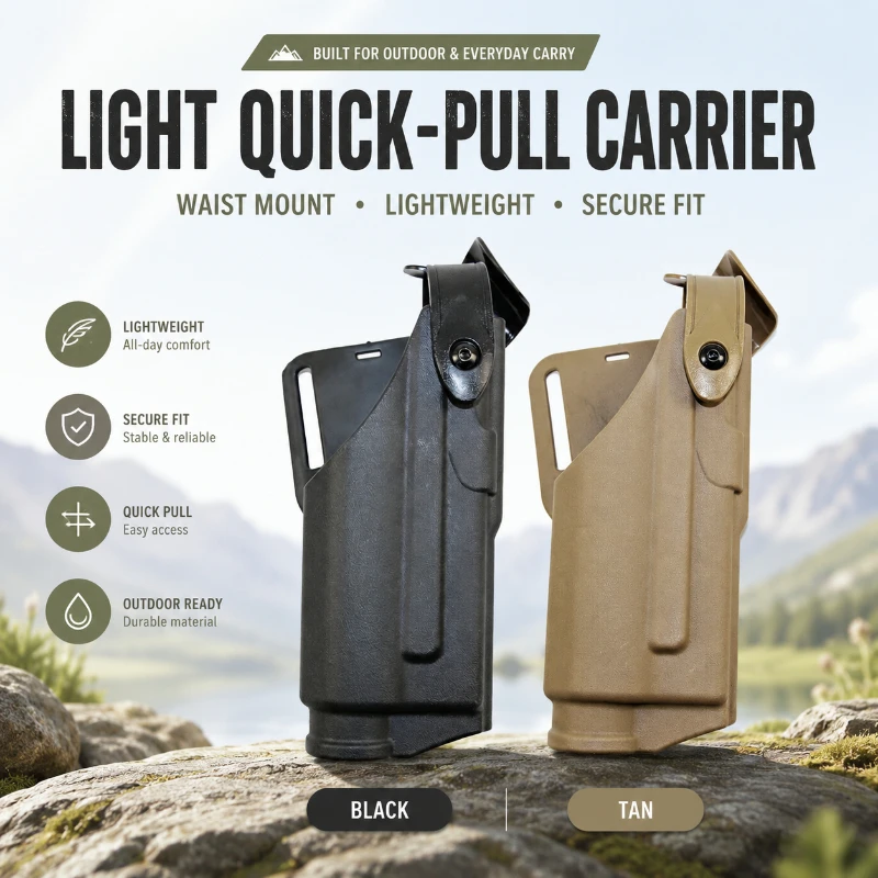 Smooth Sand Tone Reinforced Quick Release Waist Hanging Stand Tough Plastic With Soft Light Daily Display Accessory