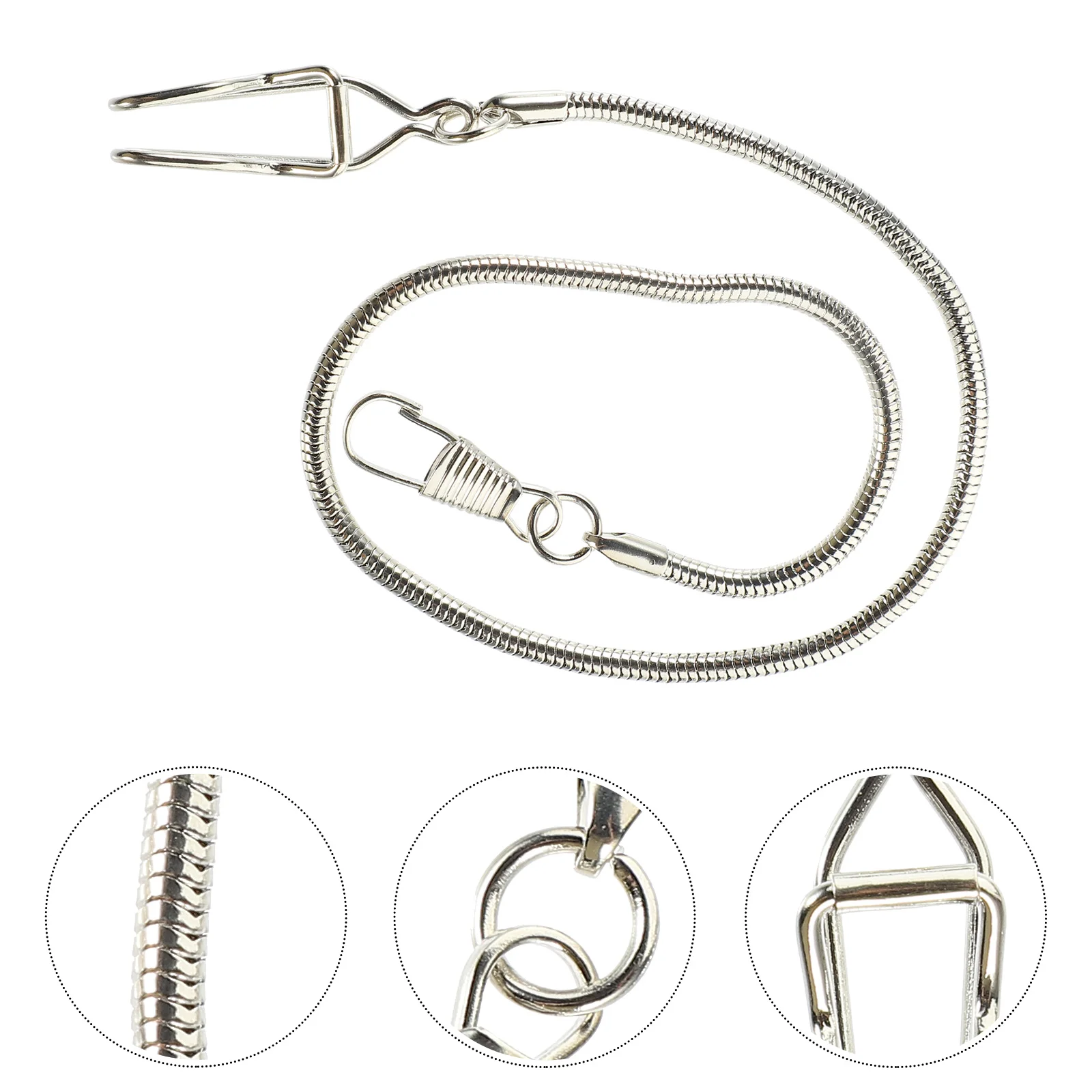 

Pocket Watch Chain Long Supplies Hanging Vest Rucking for Men Accessories Clip Watches Necklace Making Chains Decor