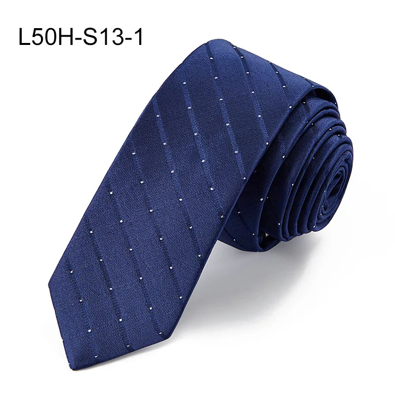 Blue Tone 6cm Slim Skinny Men's Necktie Striped Polka Dot Solid Jacquard Mulberry Silk Formal Business Party Tie Cravat