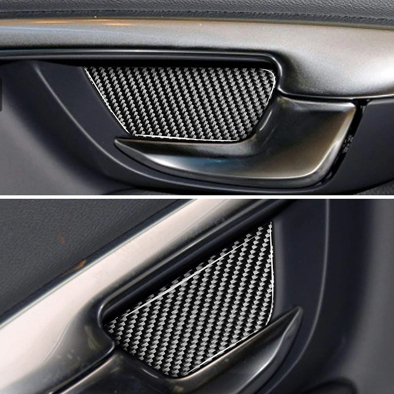 Center Console Panel Decoration Carbon Fiber For Volvo S60 V60 2011-2019 LHD Car Styling Glass Lifting Buttons Cover Trim