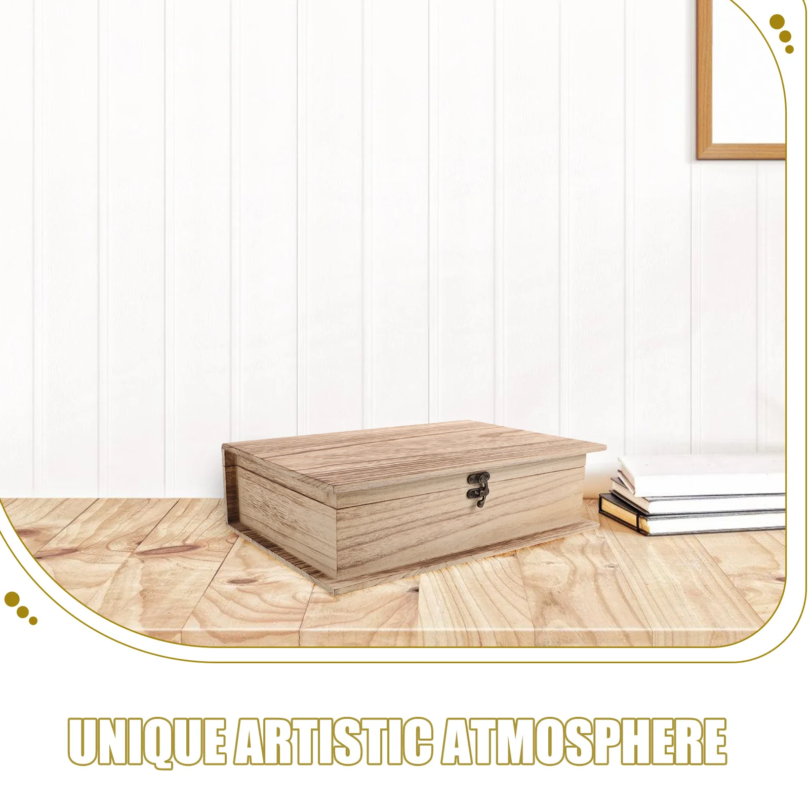 2 قطعة صندوق خشبي على شكل الكتاب المقدس خيار هدية ذو مغزى غطاء قلاب مجوهرات حلية منظم تخزين ديكور