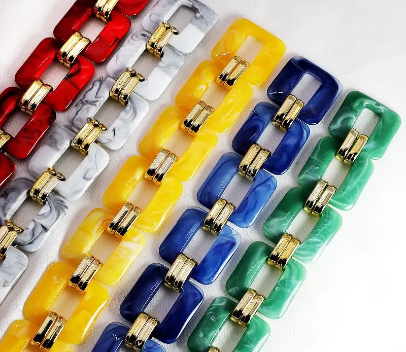 20pcs/lot Acrylic Loose Linked Parts Necklace Strands Bulk Linked Chains Accessories Women Jewelry DIY  N006