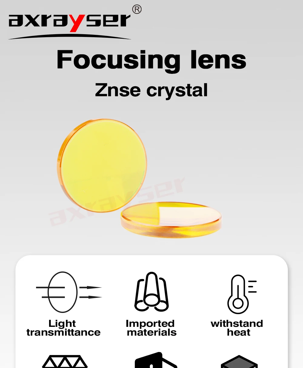 PVD ZnSe CO2-Laser-Fokuslinse Durchmesser 12/18/19,05/20/25mm Brennweite 38,1/50,8/63,5/76,2/101,6mm für CO2-Laser-Gravur- und Schneidemaschine – Detail 1