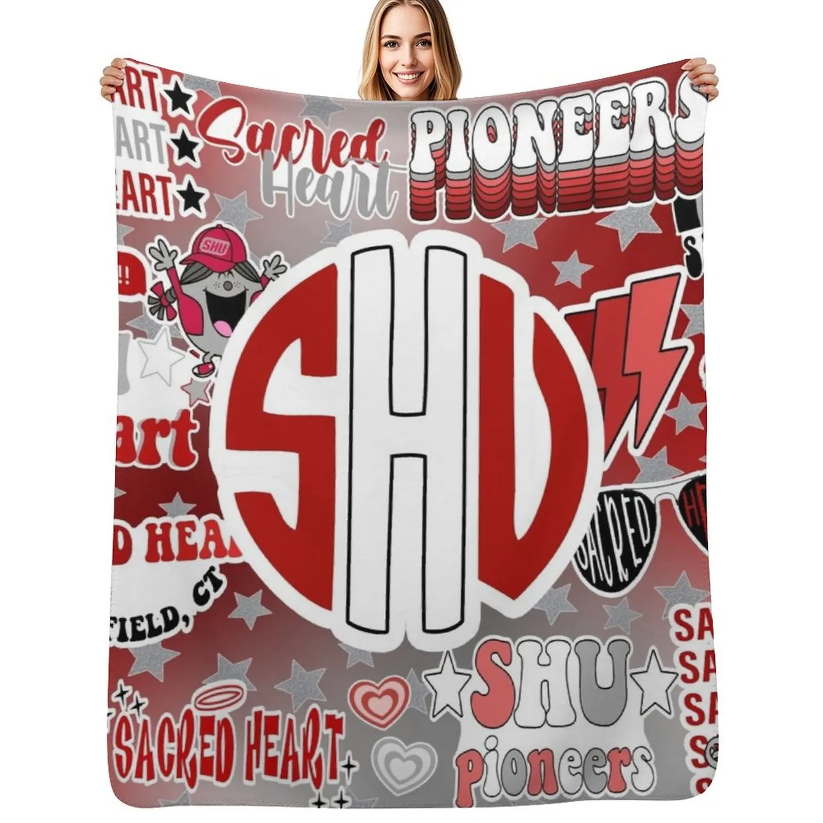 

Sacred Heart Collage Throw Blanket Flannel Loose Large for babies Blankets