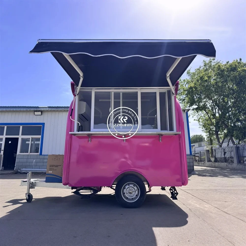 

Customized Food Cart Hot Dog Pizza Ice Cream Mobile Ice Cream Pizza Cart Concession Fast Food Truck Trailer With Full Kitchen