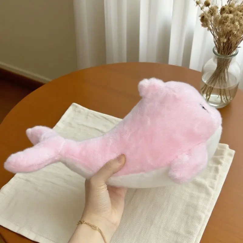 35 cm pluche dolfijn speelgoed schattig blauw roze dier gevuld pluche cartoon speelgoed voor jongens meisjes kerst verjaardagscadeaus