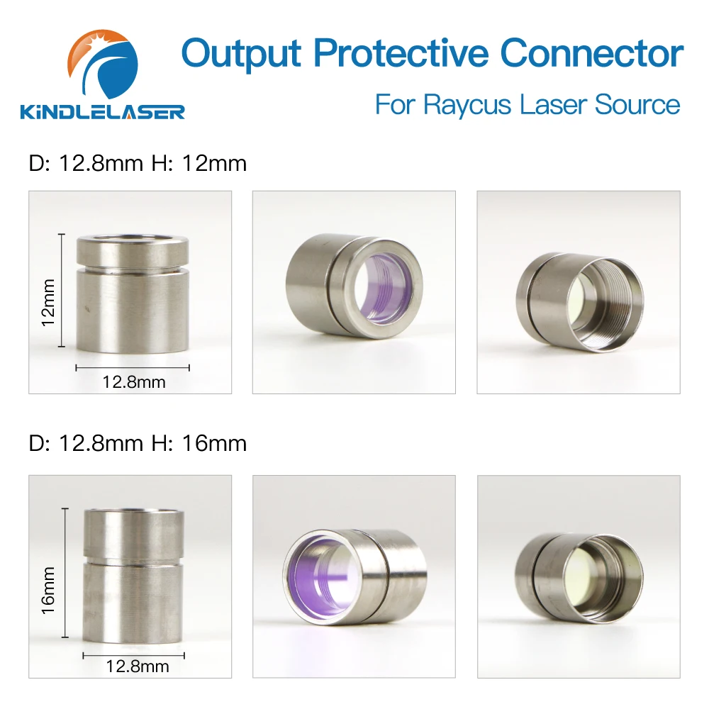 KINDLELASER Fiber Laser Source QBH Output Connector Protective Window Lens Group for Raycus Laser Cutting Head