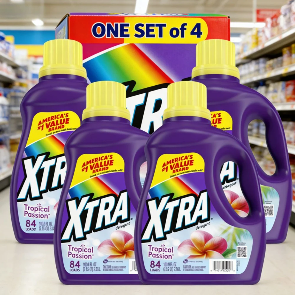High Efficiency Liquid Laundry Detergent Tropical Passion Scent  Eco Friendly Concentrated Laundry Soap for All Machines Top Loader Front Loader He Safe
