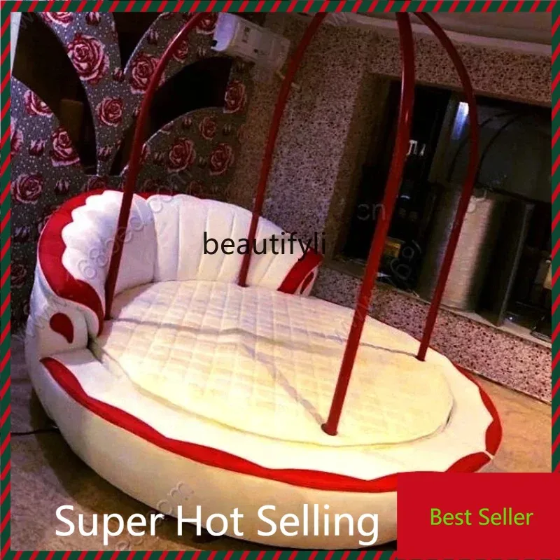 

QQ132 Bath Therapy Club Furniture round Electric Bed Double Constant Temperature Water Bed Couple Hotel Hotel