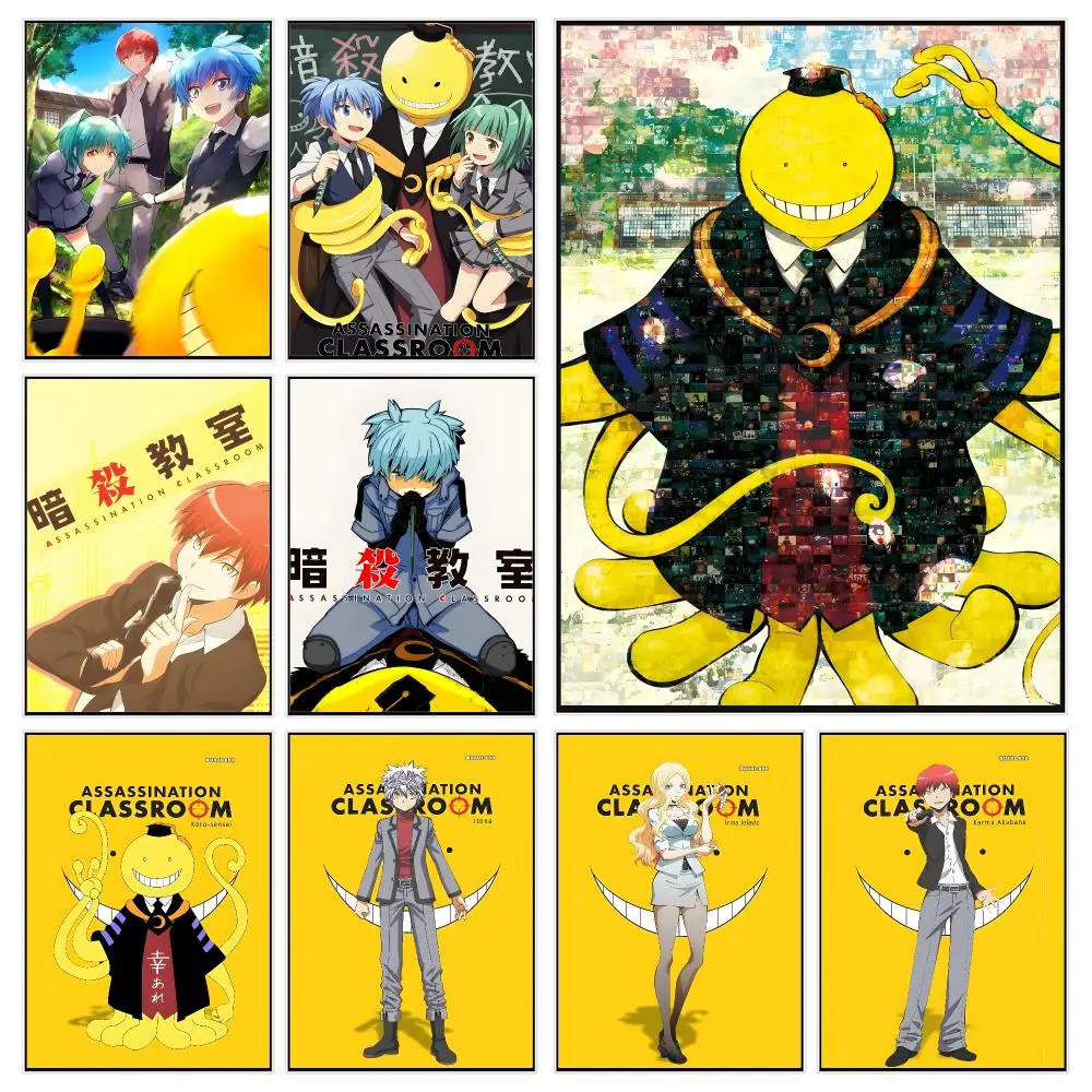Póster de manga de acción de Assassination Classroom, póster de pared moderno de lujo, decoración del hogar, optimizador de espacio.