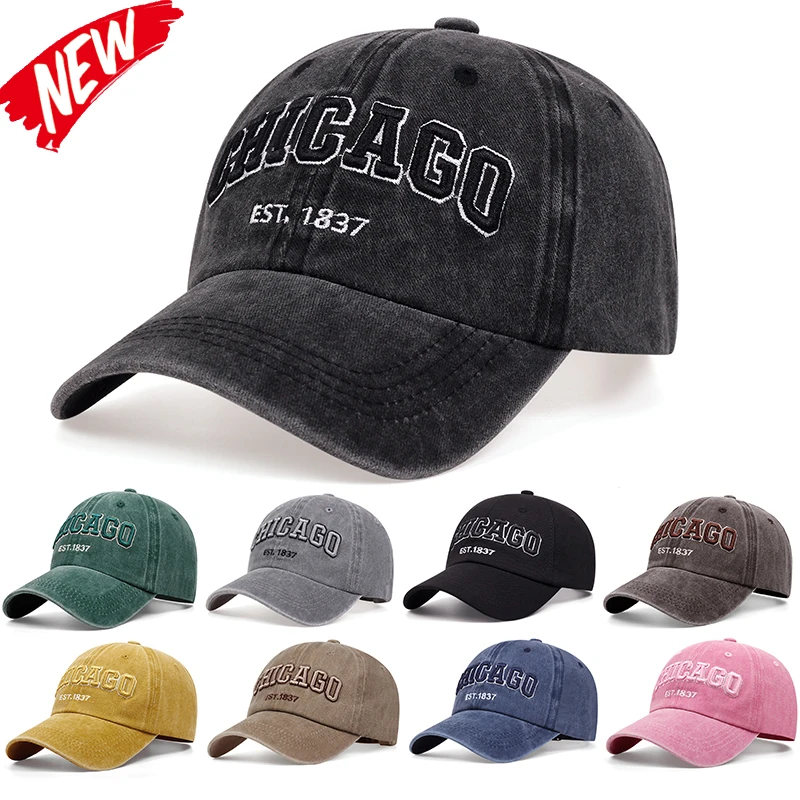 Gorra de béisbol de Chicago a la moda, gorra plana Snapback para hombres y mujeres, gorra de baloncesto de Hip Hop Rap, sombrero bordado de regalo, gorra de vaquero Unisex ajustable