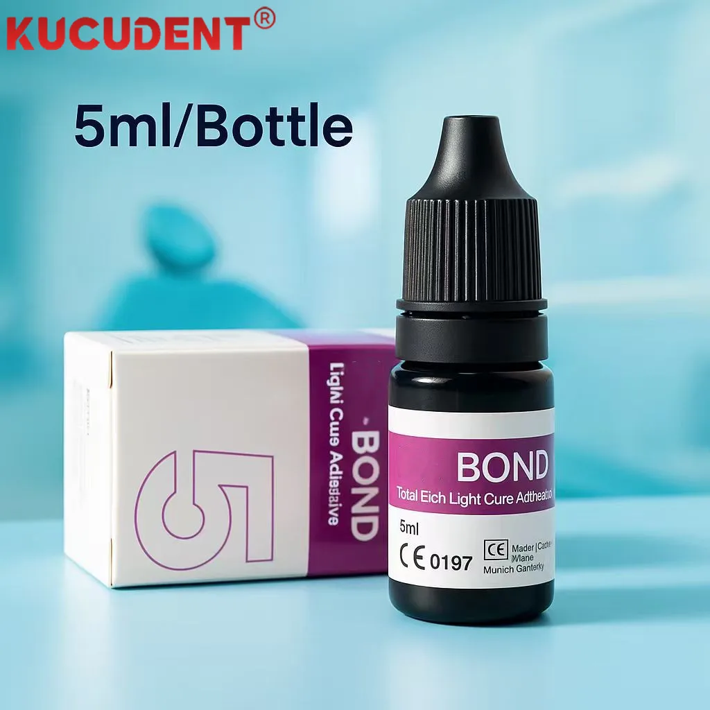 

5ML/Bottle Dental Bonding Agent Light Cure Composite Resin Adhesive for Ceramic Veneer Teeth Crown Restoration Total Etching Gel