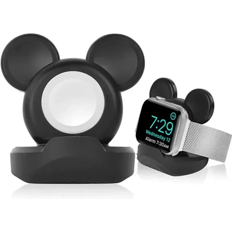 2026 حامل شاحن سيليكون لساعة أبل Serie9 8 7 6 5 4 SE Ultra Applewatch Iwatch Station Dock شحن حامل سطح المكتب