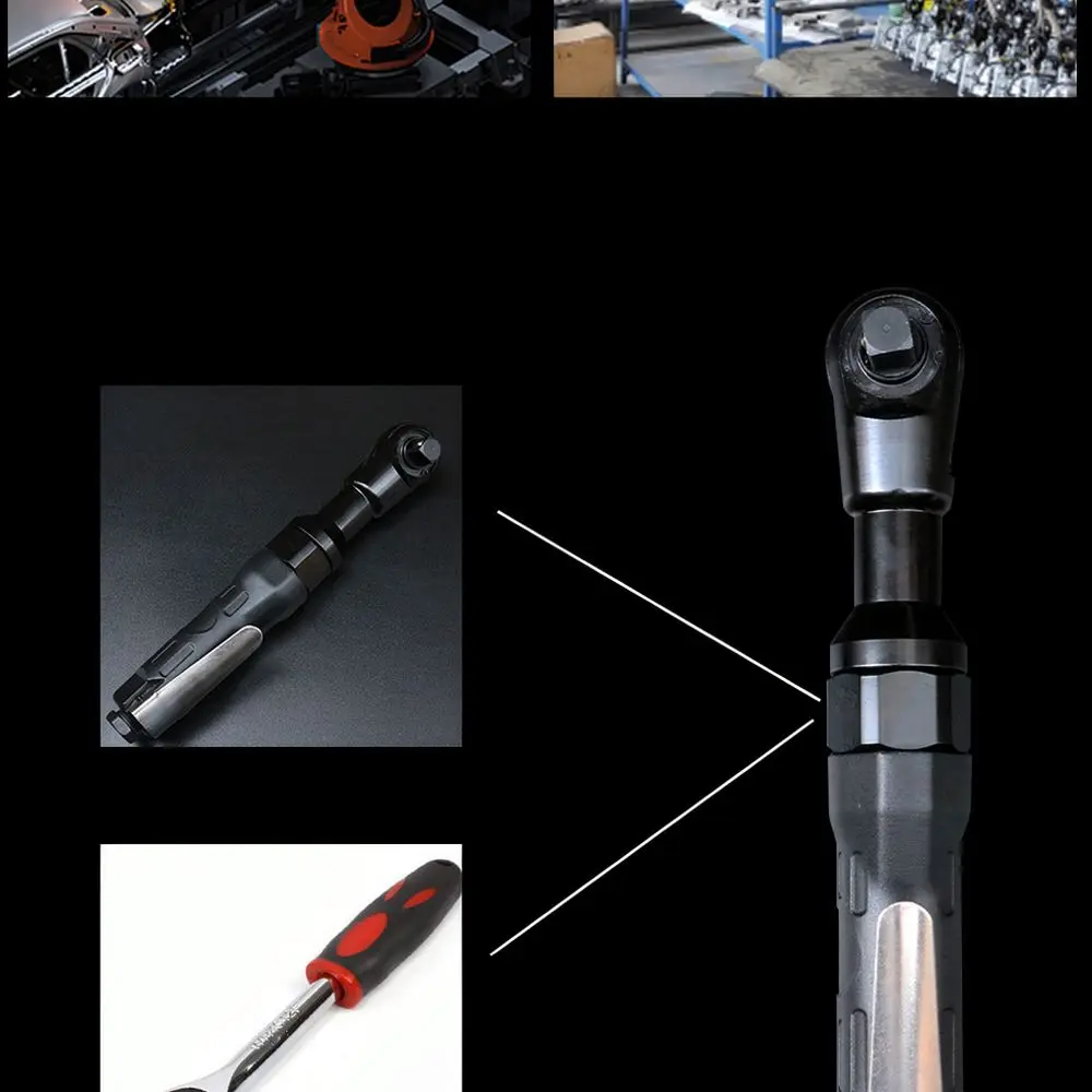 Heavy Duty Air Ratchet Wrench 1/2 Inch Drive Pneumatic Tool 90 Degree Right Angle For Industrial Mechanical Maintenance