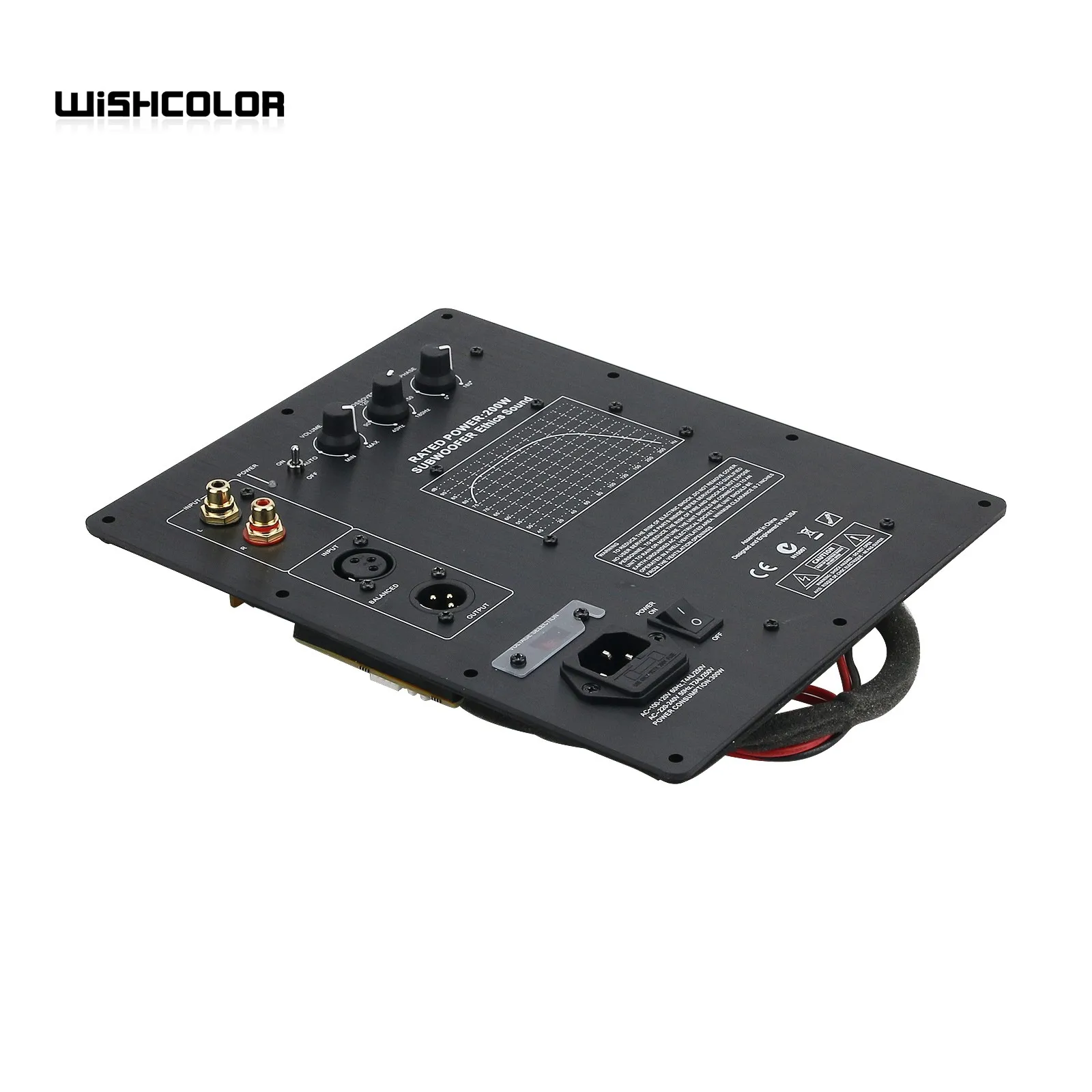 Wishcolor Theater Audiophile Subwoofer Amplifier Board Plate Amp Subwoofer Ethics Sound Rated 200W Output