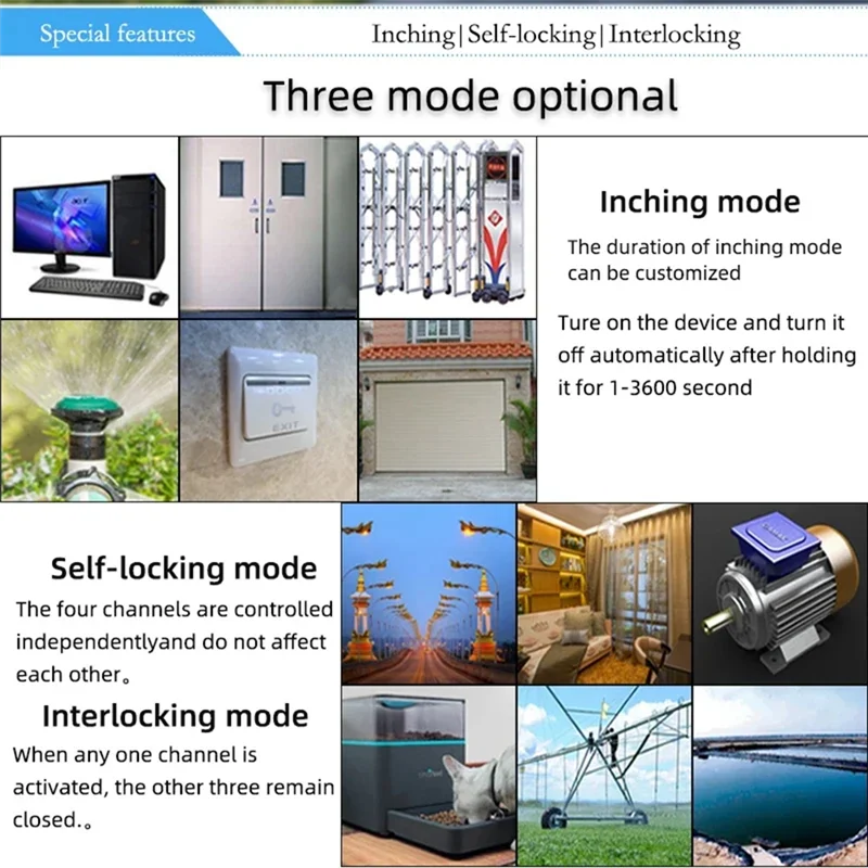 M16K-Tuya Smart Switch 4G LTE Relay With RF 433Mhz Smart GSM Switch APP Wireless Control 4G 4CH Remove Controller