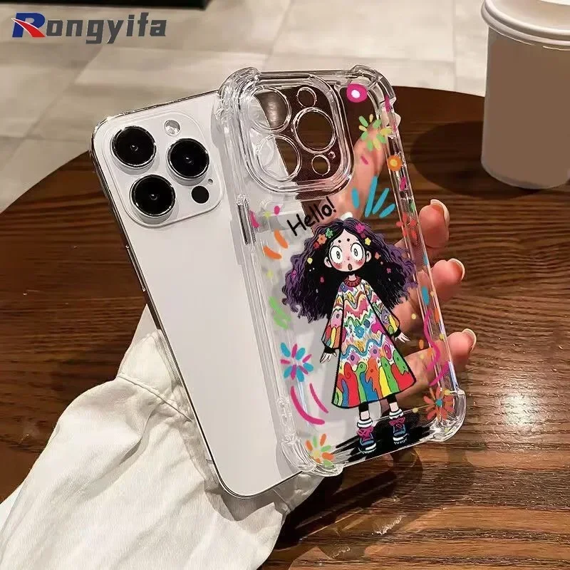 For OPPO Reno 3 Z 2 10X Zoom A91 A31 A9 A5S A12E F9 R17 A79 F11 F7 A83 F5 Realme 3 Pro F1S A57 Neo 9 Phone Case Girl Smile Cover