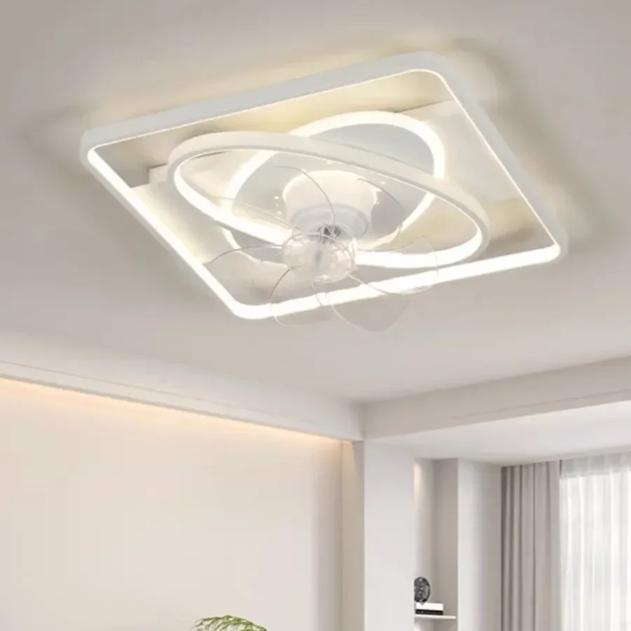 Bedroom fan light 2024 new modern simple Internet celebrity whole house package ceiling smart double fan living room lamp