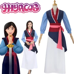 Anime Lady Hua Mulan Cosplay Costume Cartoon Hua Mulan Full Set Uniform Dress Halloween Party Performance Costume For Women Men