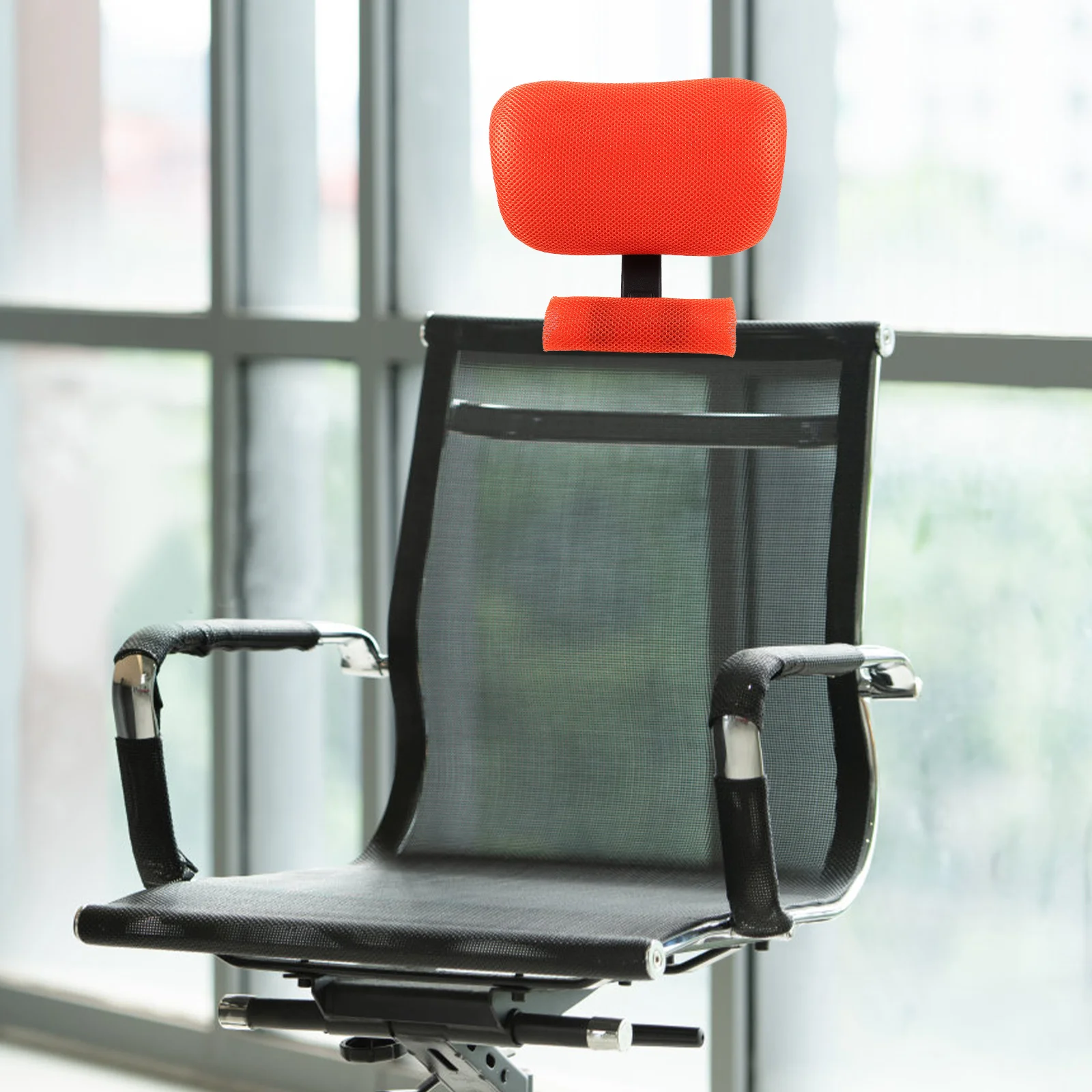 

Office Chair Headrest Ergonomic Height Adjustable Neck Computer Chair Supply ABS Mesh Metal Work Accessory