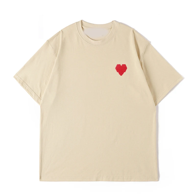 

NEW T-shirt 100% Cotton Mans Tshirt Heart-shaped woman New Original Brand T Shirt Men Tops SummerShort SleeveFashion ami amoring