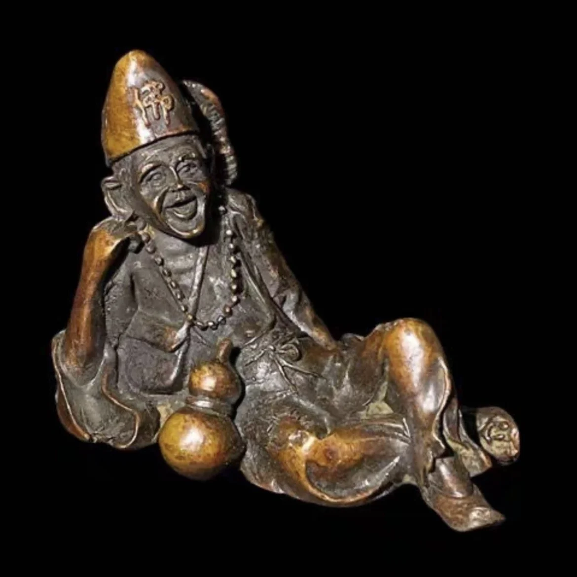 

The old copper Jigong living Buddha Daoji handicrafts furnishings bronze home