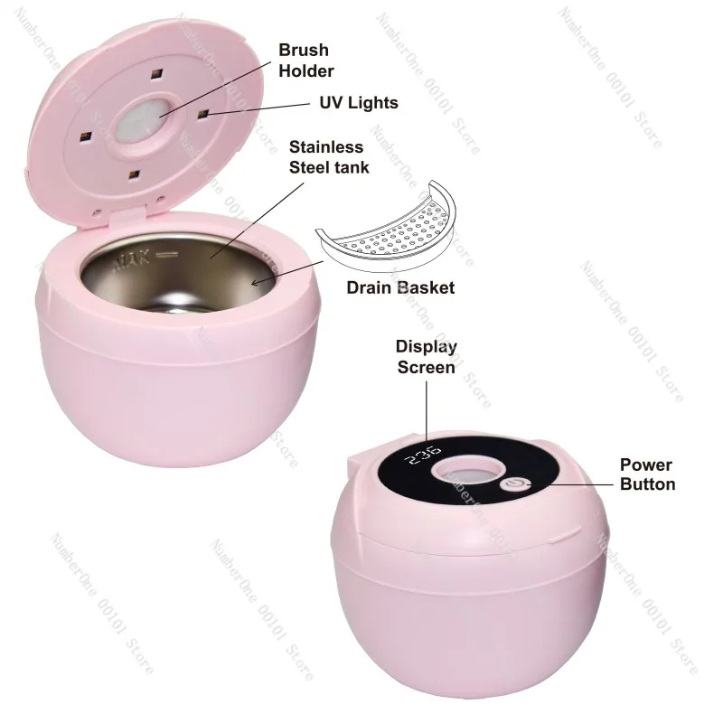 Ultrasonic Braces Cleaner, Household Portable Invisible Braces Jewelry Cleaner