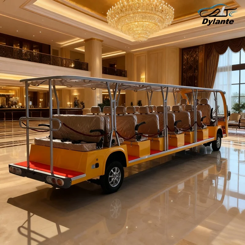 City Electric Bus 5000W AC Motor, Customizable 8/11/14/17 Seat Sightseeing Bus, Free Color Customization Electric Tourist bus