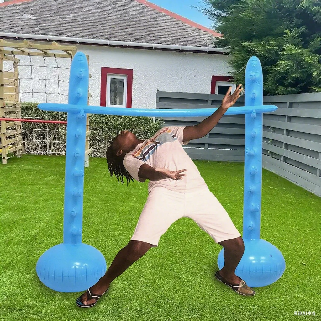 Draagbare opblaasbare hoogspringpaalspel binnen en buiten decor interactieve opblaasbare paalgewricht voor feesten festivals