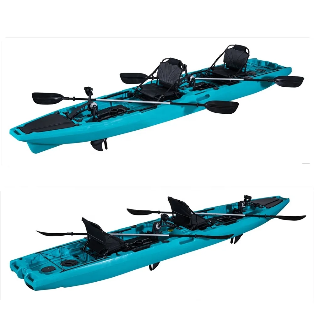 

2 Paddler Tandem Seater Pedal Fishing Kayak Boat Double BigFish
