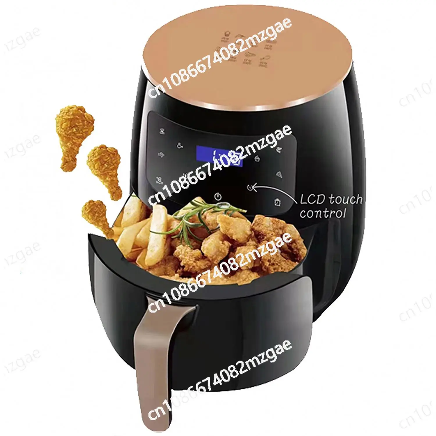 Factory Customized 1400W 6l High-capacity Multi Functional Air Fryer Pot Dual Digital Power Smart Air Fryers